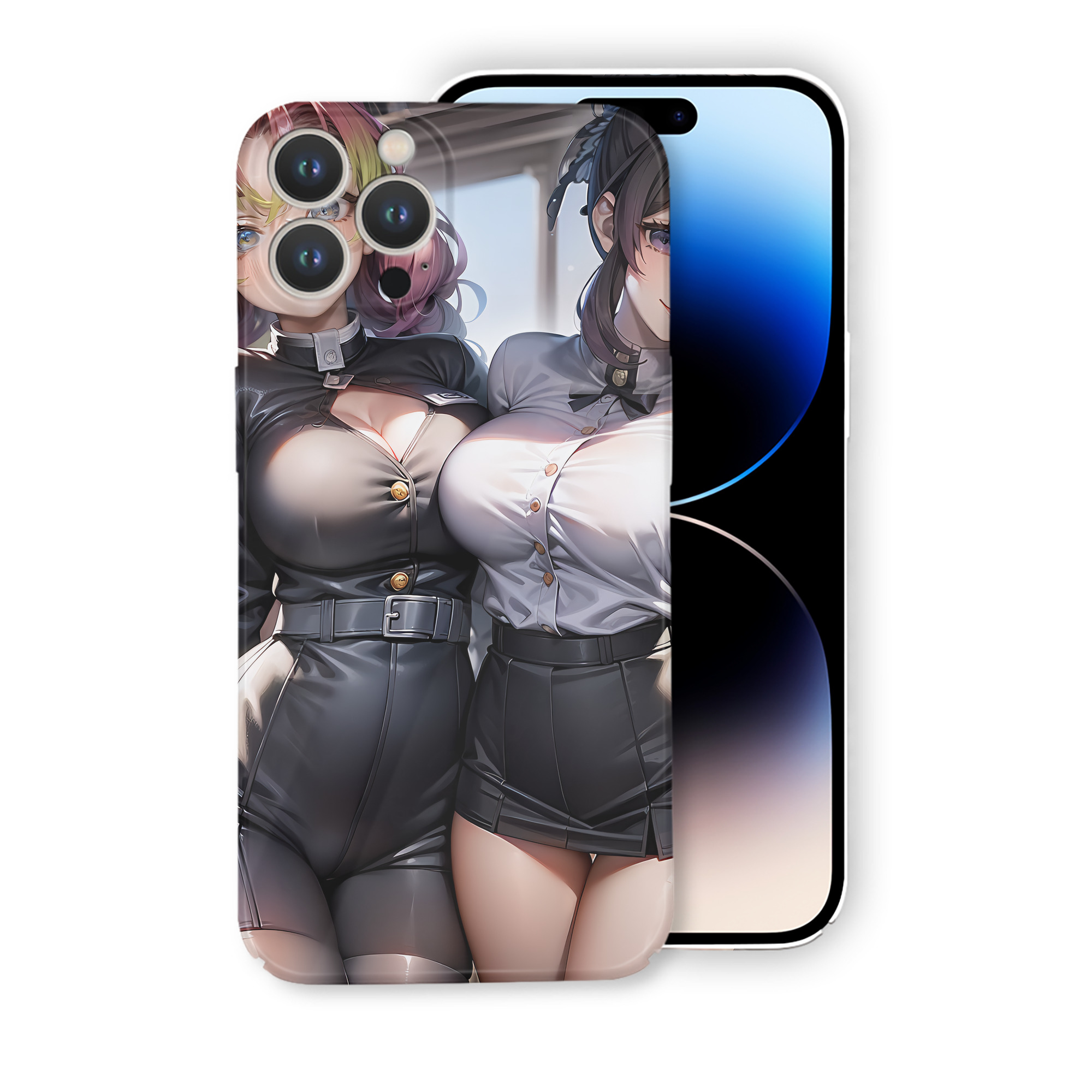 （画像用） 鬼滅の刃（きめつのやいば）蟲柱-胡蝶 しのぶ／こちょう しのぶ Kochou Shinobu 【iPhone 14シリーズ対応】ハードケース